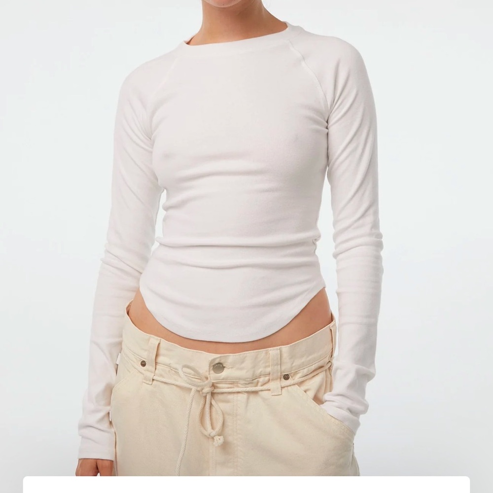 The Line by K White Long-Sleeve Crewneck Top